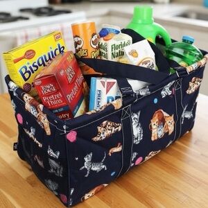 🐾 Cat Craze Collapsible Haul-It-All Basket with Mesh Pockets